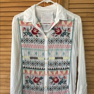 “Johnny Was “Embroidered Blouse Size small